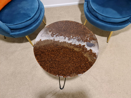 Resin Coffee Table Encapsulating Coffee Essence